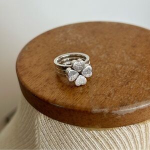 Folli Follie Nesting Heart Silver Rings